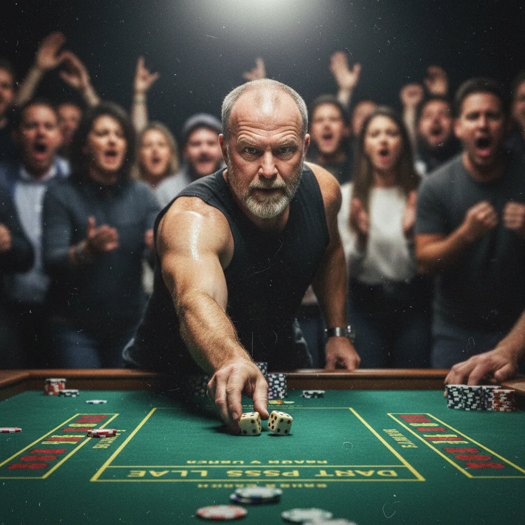 Người chơi tụ tập quanh bàn Craps, tạo nên không khí sôi động