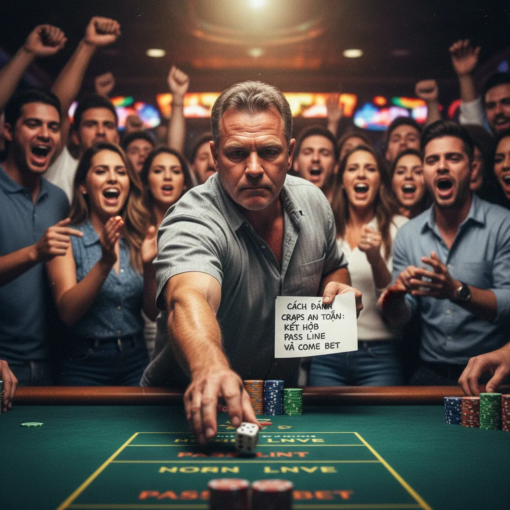 Xúc xắc được tung trên bàn Craps