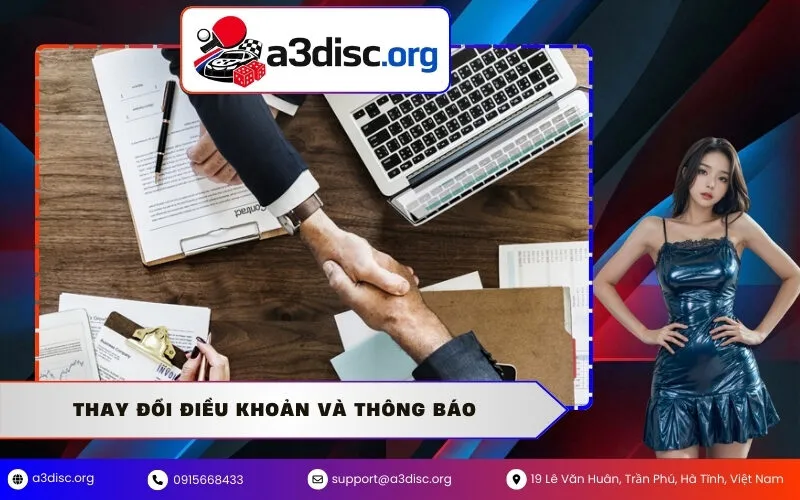 Thay đổi Điều khoản và Thông báo